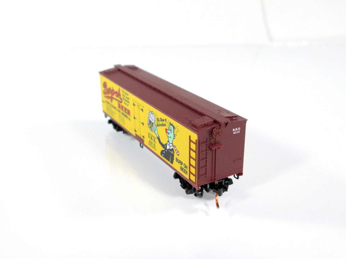 N Scale BURP-OH BEER 40' Wood Ice Reefer -- BBX 4115 --  Micro Trains 04700100