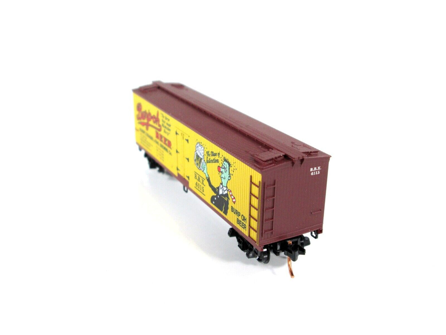 N Scale BURP-OH BEER 40' Wood Ice Reefer -- BBX 4115 --  Micro Trains 04700100