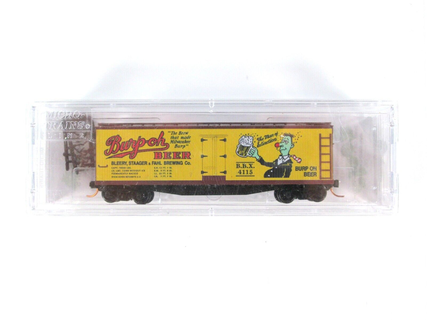 N Scale BURP-OH BEER 40' Wood Ice Reefer -- BBX 4115 --  Micro Trains 04700100