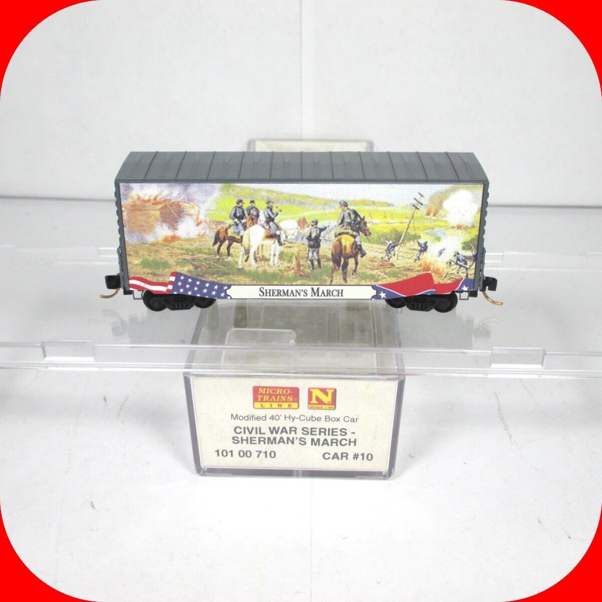 N Scale *SHERMAN'S MARCH* Civil War 40' Hy-Cube Box Car -Micro Trains 10100710