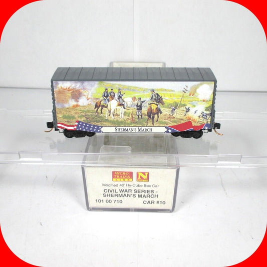 N Scale *SHERMAN'S MARCH* Civil War 40' Hy-Cube Box Car -Micro Trains 10100710