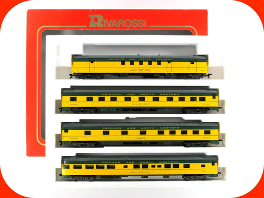 HO Scale **CHICAGO NORTH WESTERN** 1930s Passenger 4-Car Set B -- Rivarossi 6933