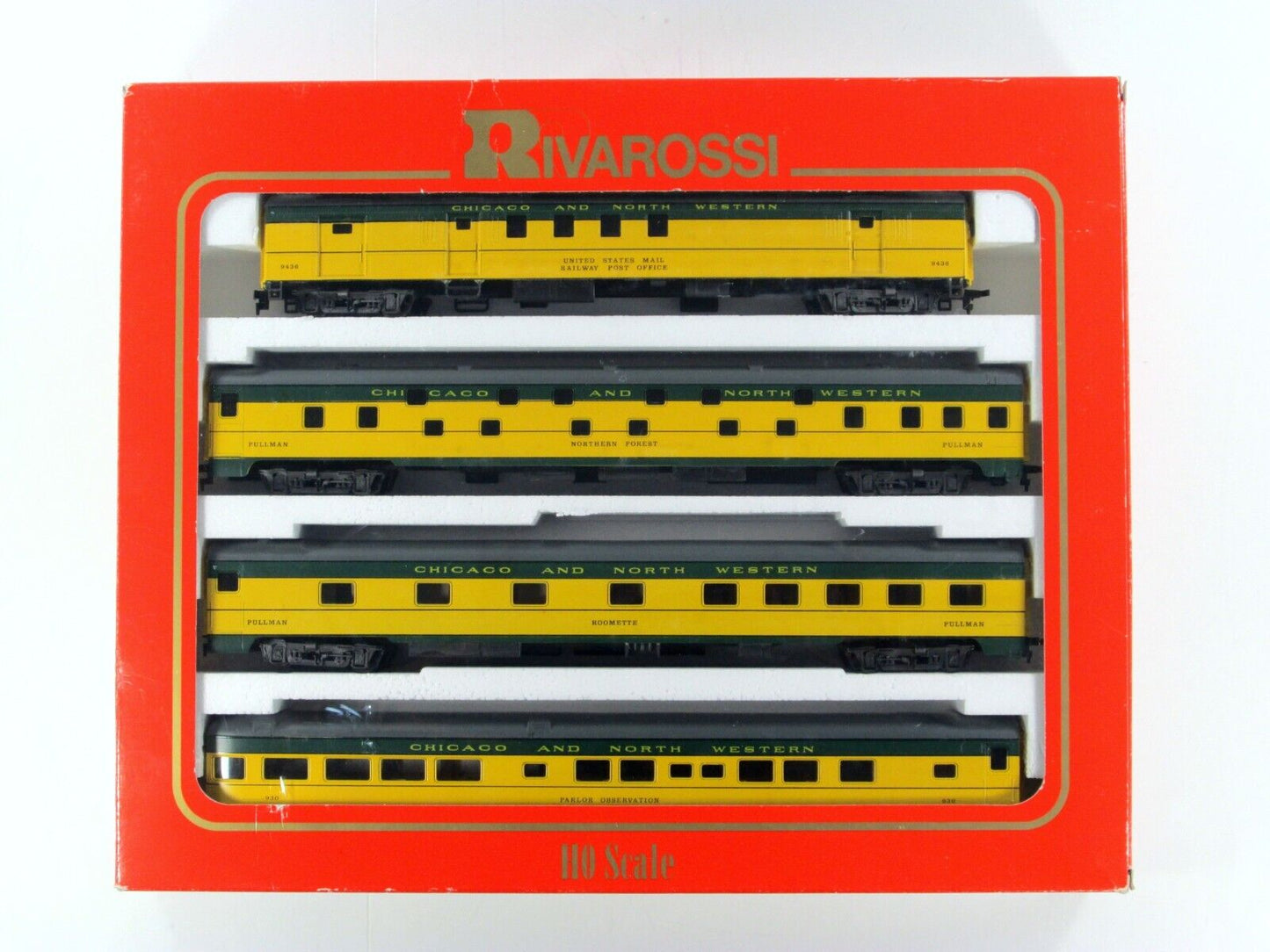 HO Scale **CHICAGO NORTH WESTERN** 1930s Passenger 4-Car Set B -- Rivarossi 6933
