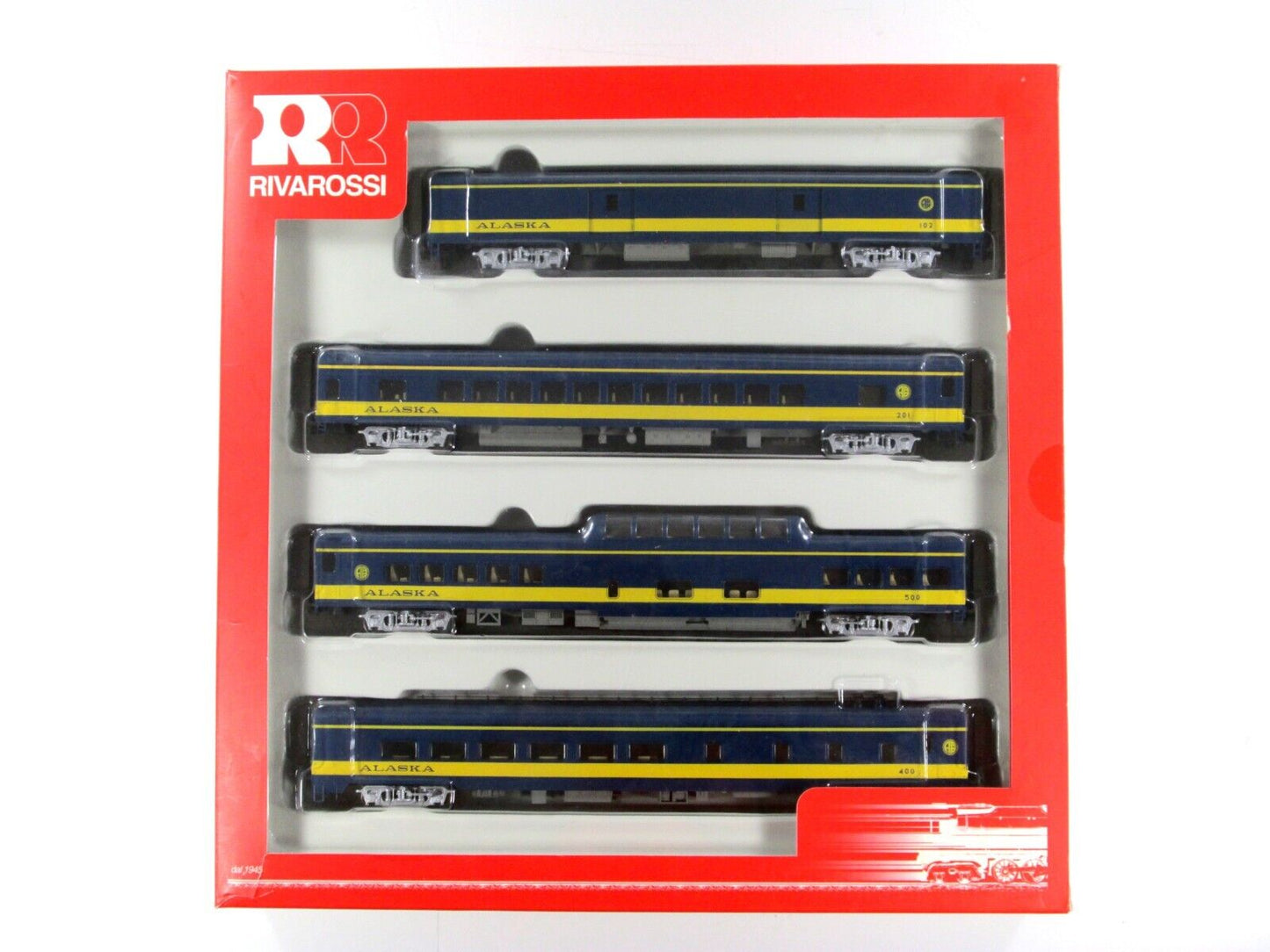 HO Scale ***ALASKA RAILROAD*** Passenger Set - Rivarossi RT600034, Knuckle Cplr
