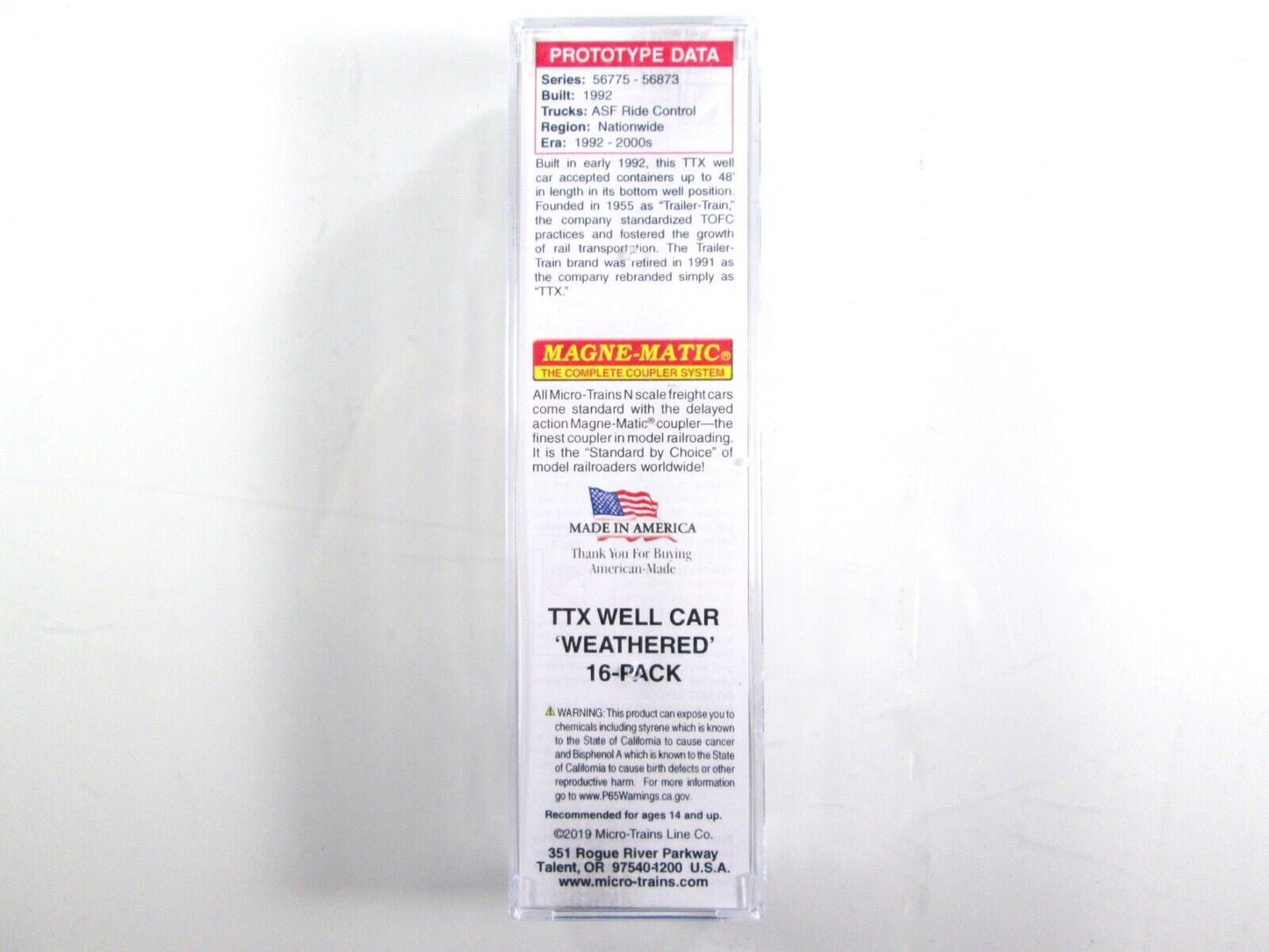 N Scale ***TTX*** Weathered Well Car 16-Pack Set 48' Well, Micro Trains 99301765