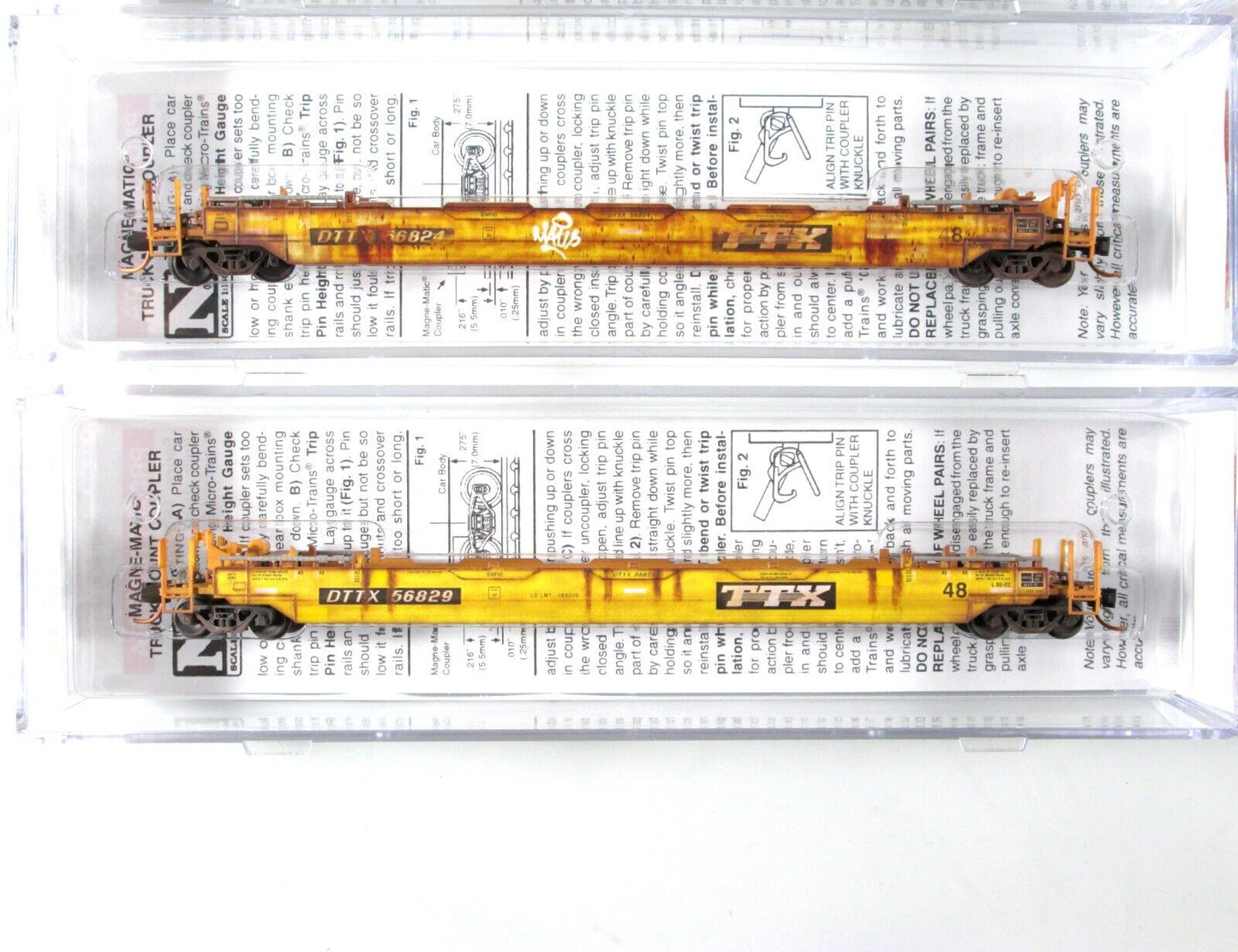 N Scale ***TTX*** Weathered Well Car 16-Pack Set 48' Well, Micro Trains 99301765
