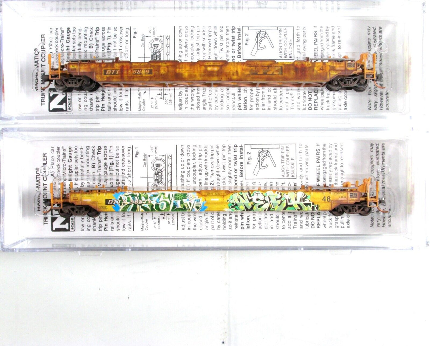 N Scale ***TTX*** Weathered Well Car 16-Pack Set 48' Well, Micro Trains 99301765