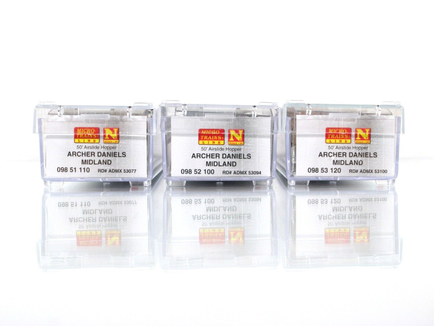 N Scale ***ADMX*** Weathered & Graffiti Hopper 3-Pack Set -Micro Trains 99305720