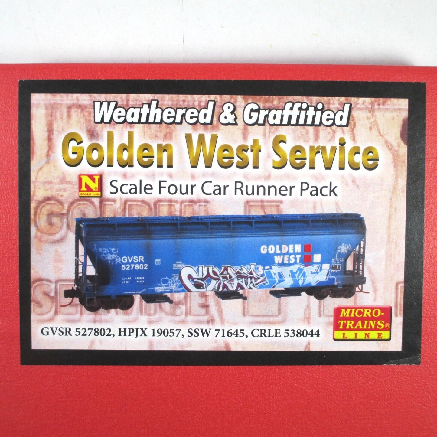 N Scale **GOLDEN WEST** Weathered & Graffiti Hopper Pack - Micro Trains 99305280