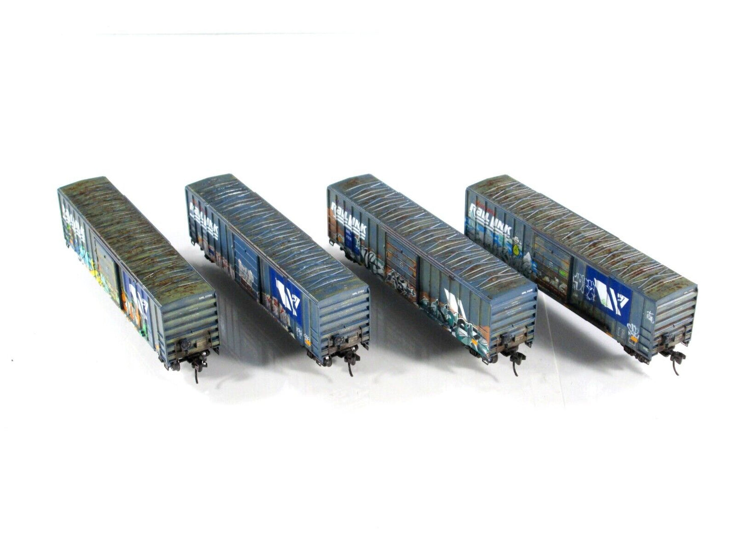 N Scale **MONTANA RAIL LINK** Weathered 50' Box Car Pack - Micro Trains 99305670