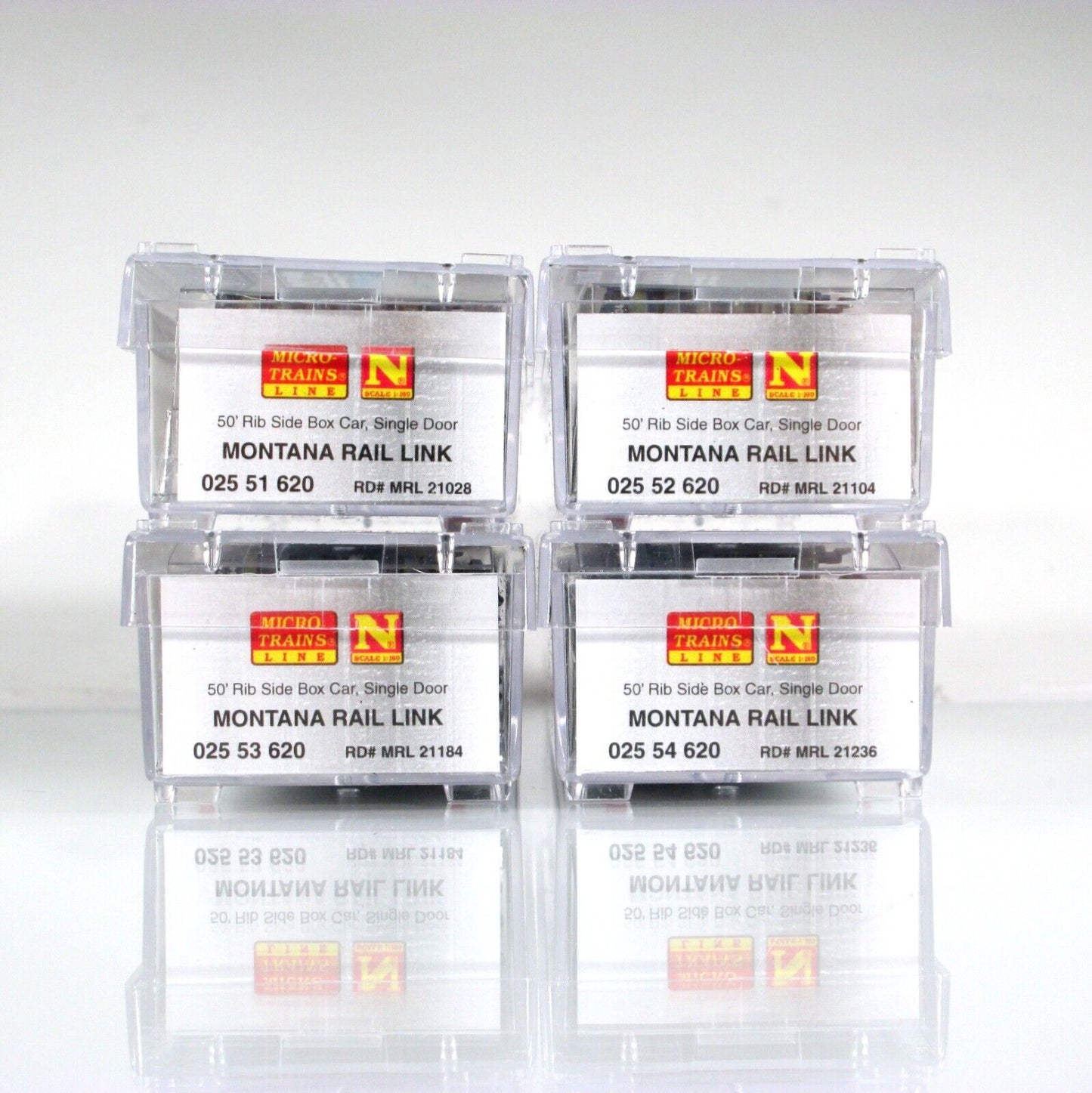 N Scale **MONTANA RAIL LINK** Weathered 50' Box Car Pack - Micro Trains 99305670