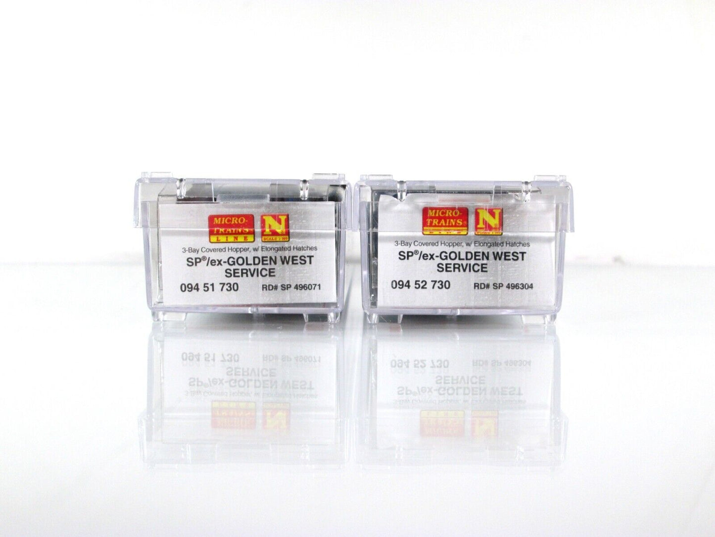 N Scale **SP Ex-GOLDEN WEST** Weathered 3-Bay Hopper Set - Micro Trains 99305970
