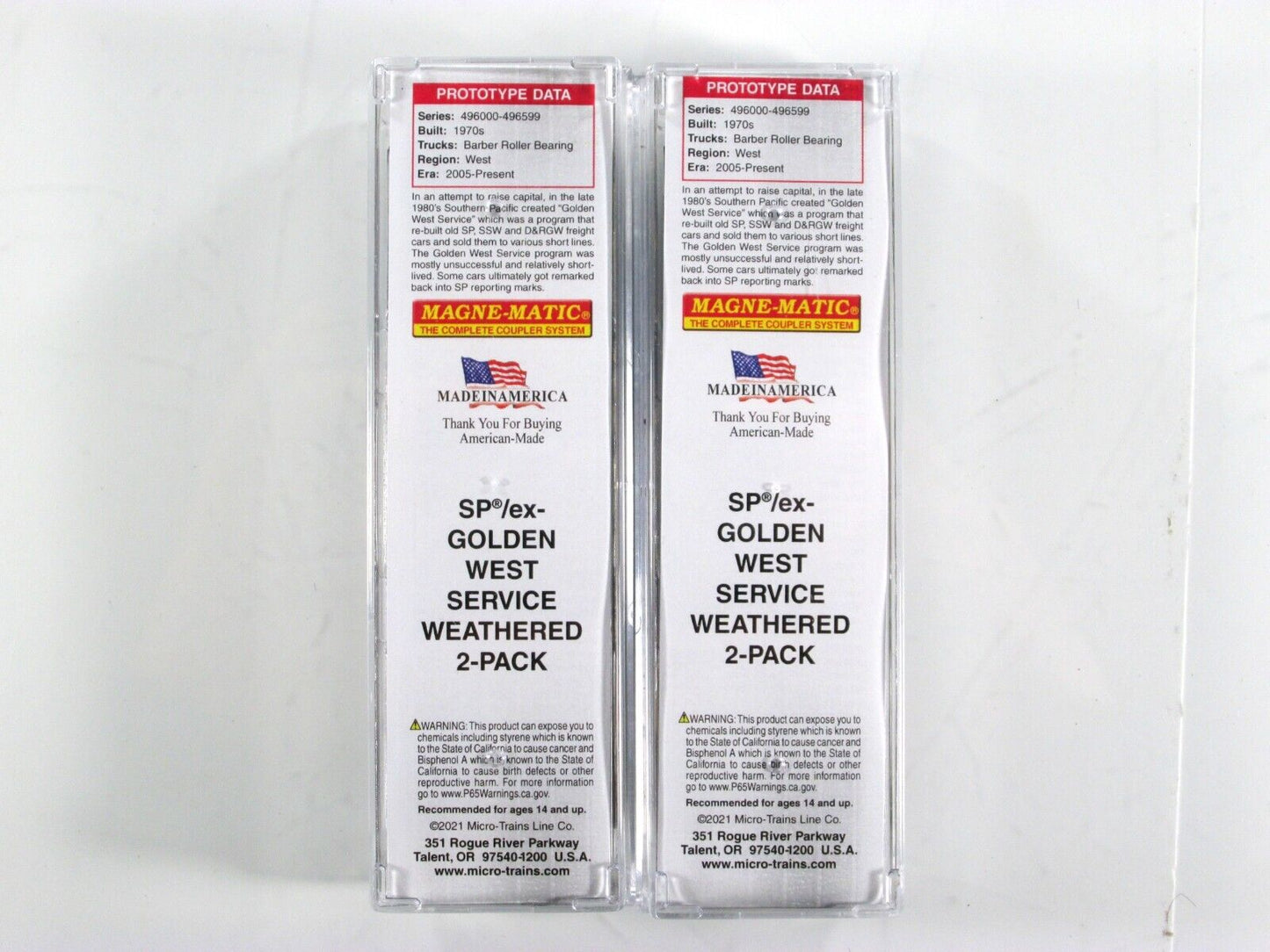 N Scale **SP Ex-GOLDEN WEST** Weathered 3-Bay Hopper Set - Micro Trains 99305970