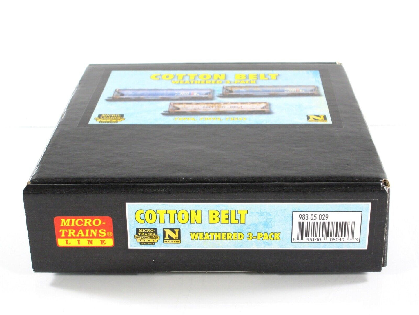 N Scale **COTTON BELT, GOLDEN WEST** Weathered Hopper Set -Micro Trains 98305029