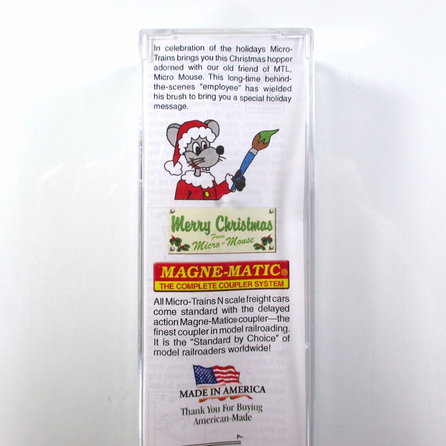 N Scale ***MERRY CHRISTMAS*** Micro Mouse Hopper 2011 - Micro Trains 09900120