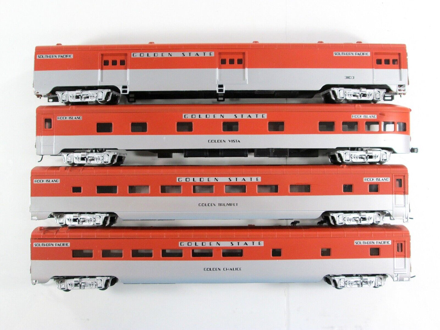 HO Scale SOUTHERN PACIFIC *GOLDEN STATE* 8-Pack Set - IHC 48108 ***Knuckle Cplrs