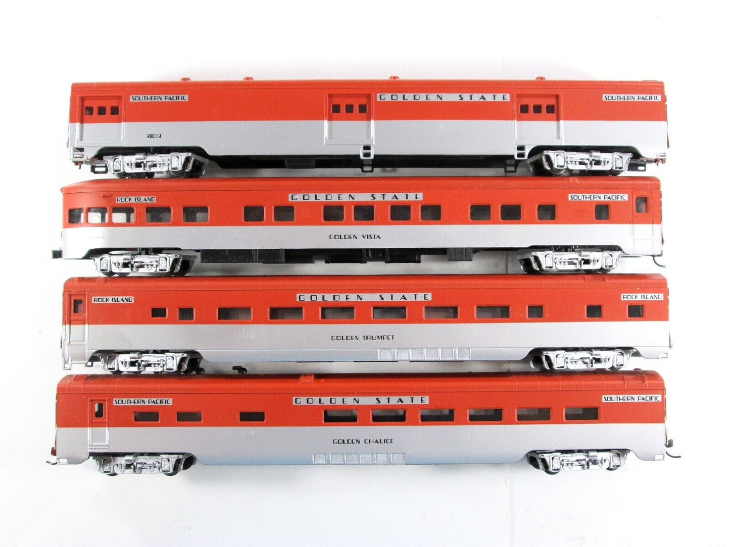 HO Scale SOUTHERN PACIFIC *GOLDEN STATE* 8-Pack Set - IHC 48108 ***Knuckle Cplrs