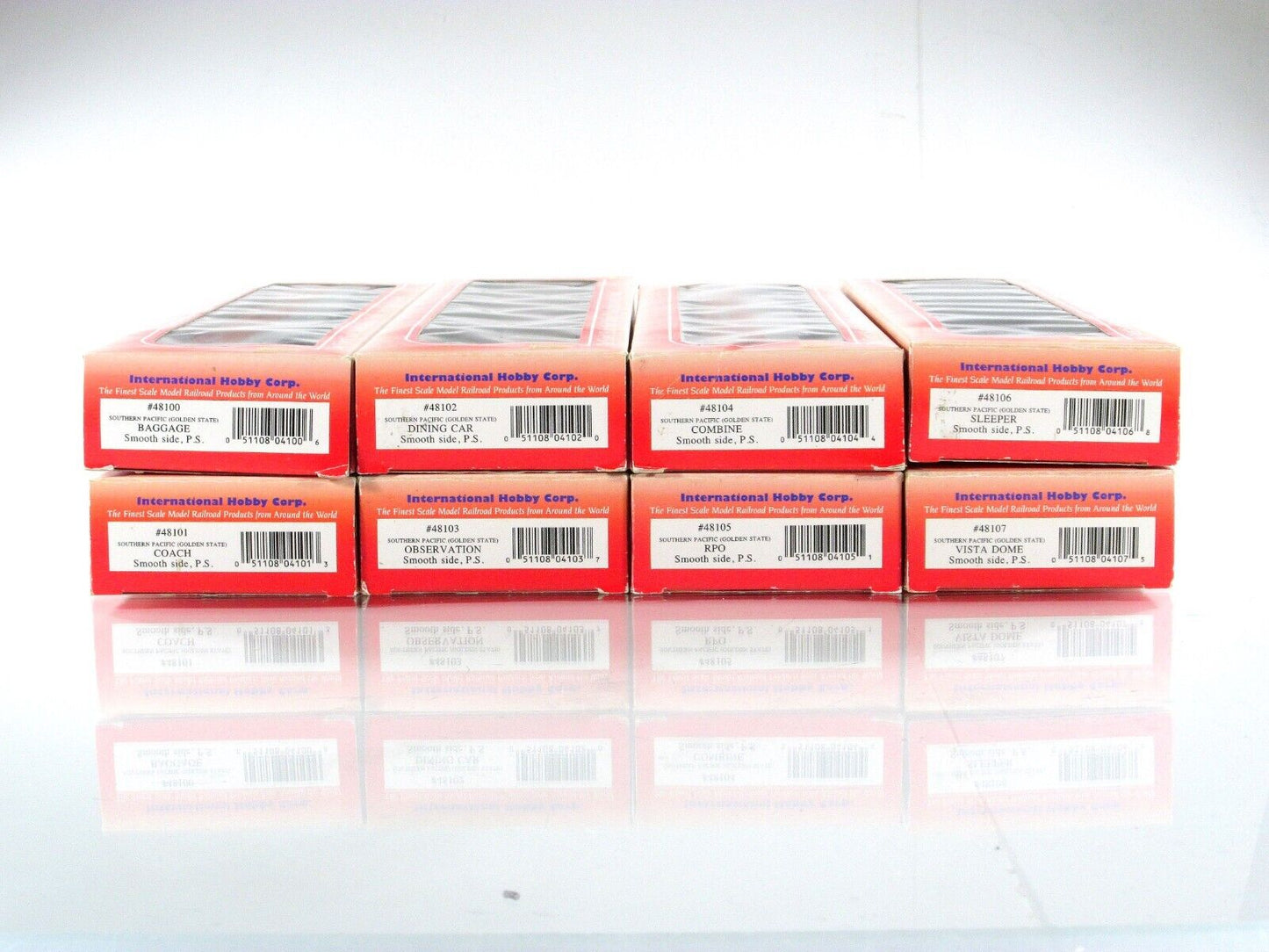 HO Scale SOUTHERN PACIFIC *GOLDEN STATE* 8-Pack Set - IHC 48108 ***Knuckle Cplrs