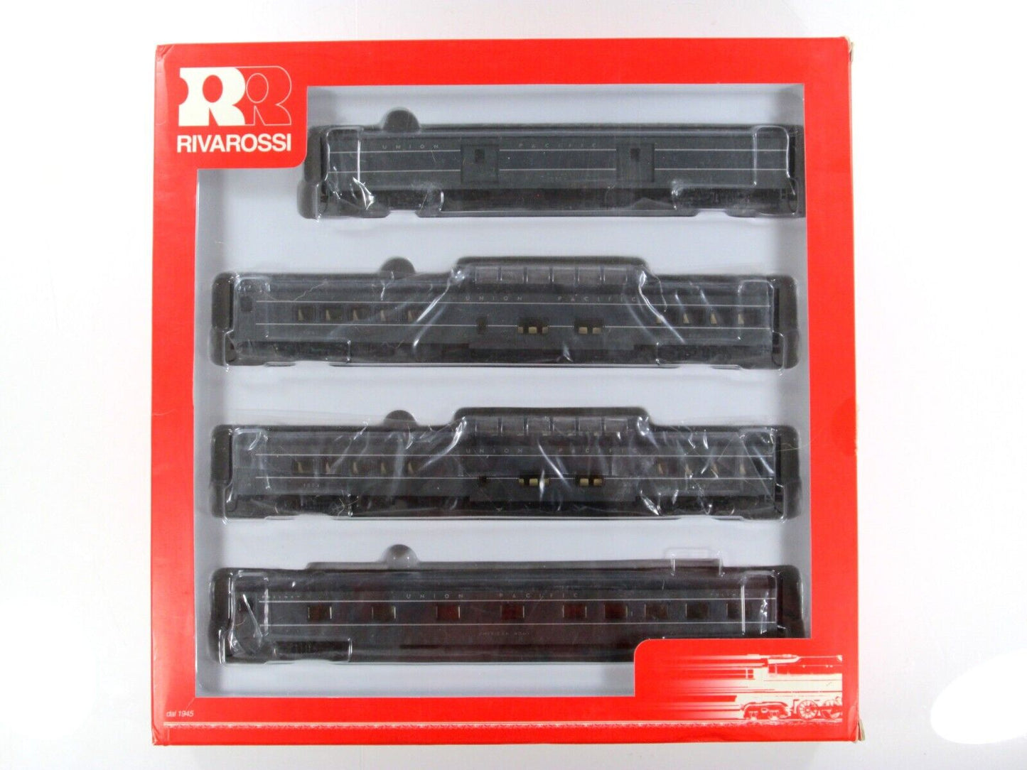 HO Scale **UNION PACIFIC** GRAY Passenger Set B -- Rivarossi R6994, Knuckle Cplr