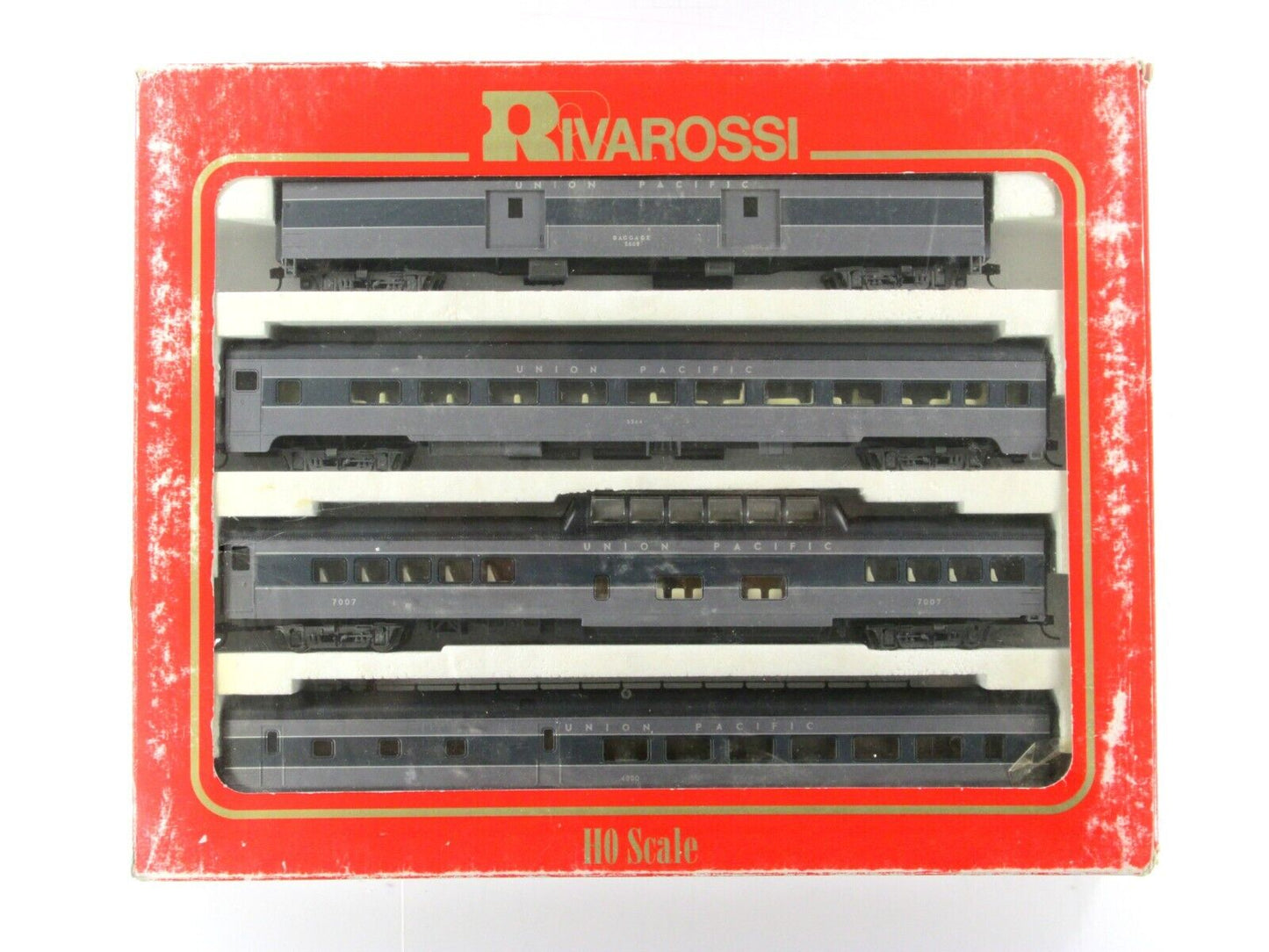 HO Scale *UNION PACIFIC GRAY* 1930s Passenger Set A - Rivarossi 6940, Knuckle Cp