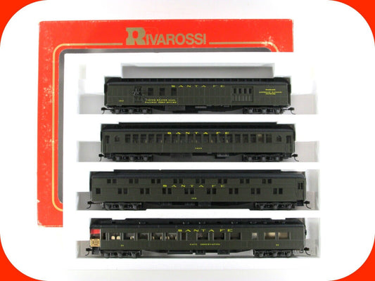 HO Scale ***SANTA FE*** 1920s Passenger Set B - Rivarossi 6915, Knuckle Cplrs