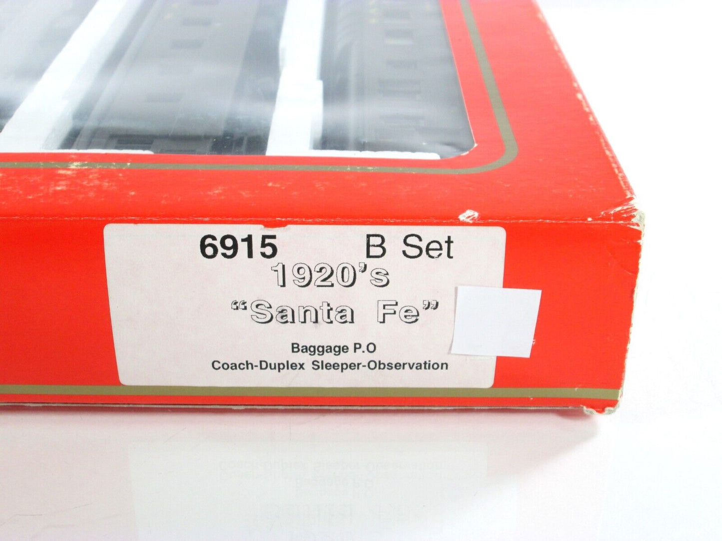 HO Scale ***SANTA FE*** 1920s Passenger Set B - Rivarossi 6915, Knuckle Cplrs