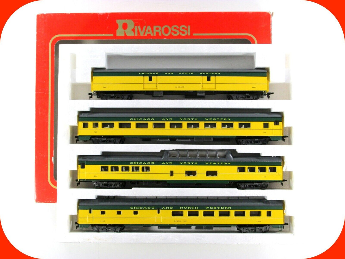 HO Scale **CHICAGO NORTH WESTERN** 1930s Passenger 4-Car Set A -- Rivarossi 6932