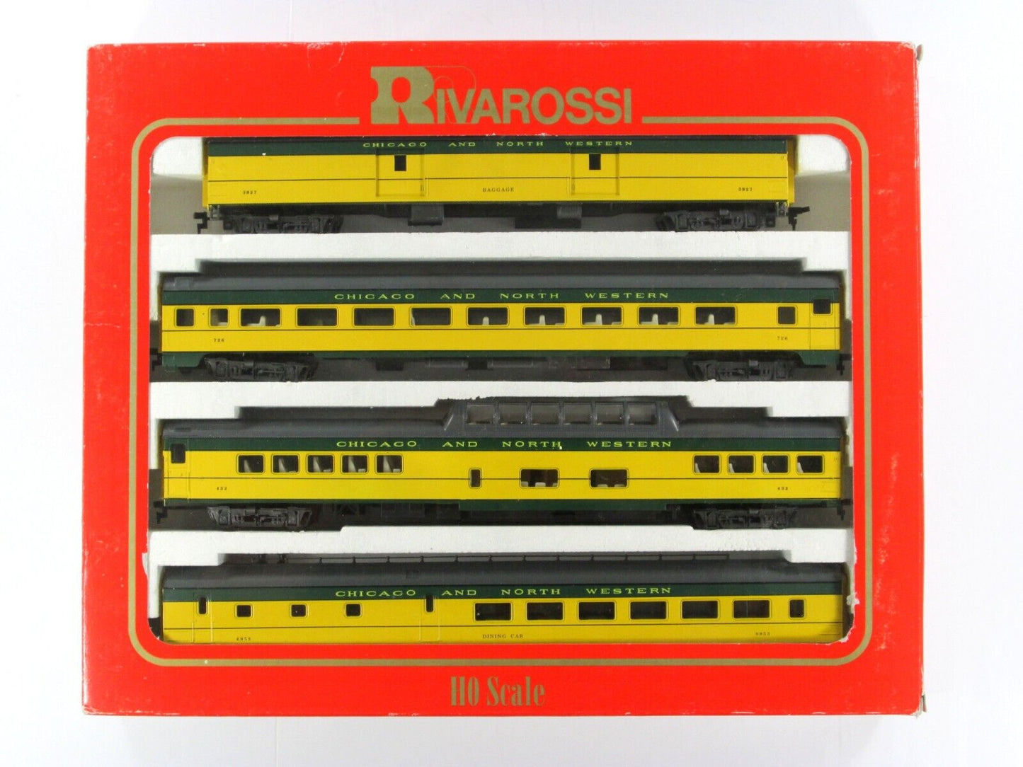 HO Scale **CHICAGO NORTH WESTERN** 1930s Passenger 4-Car Set A -- Rivarossi 6932