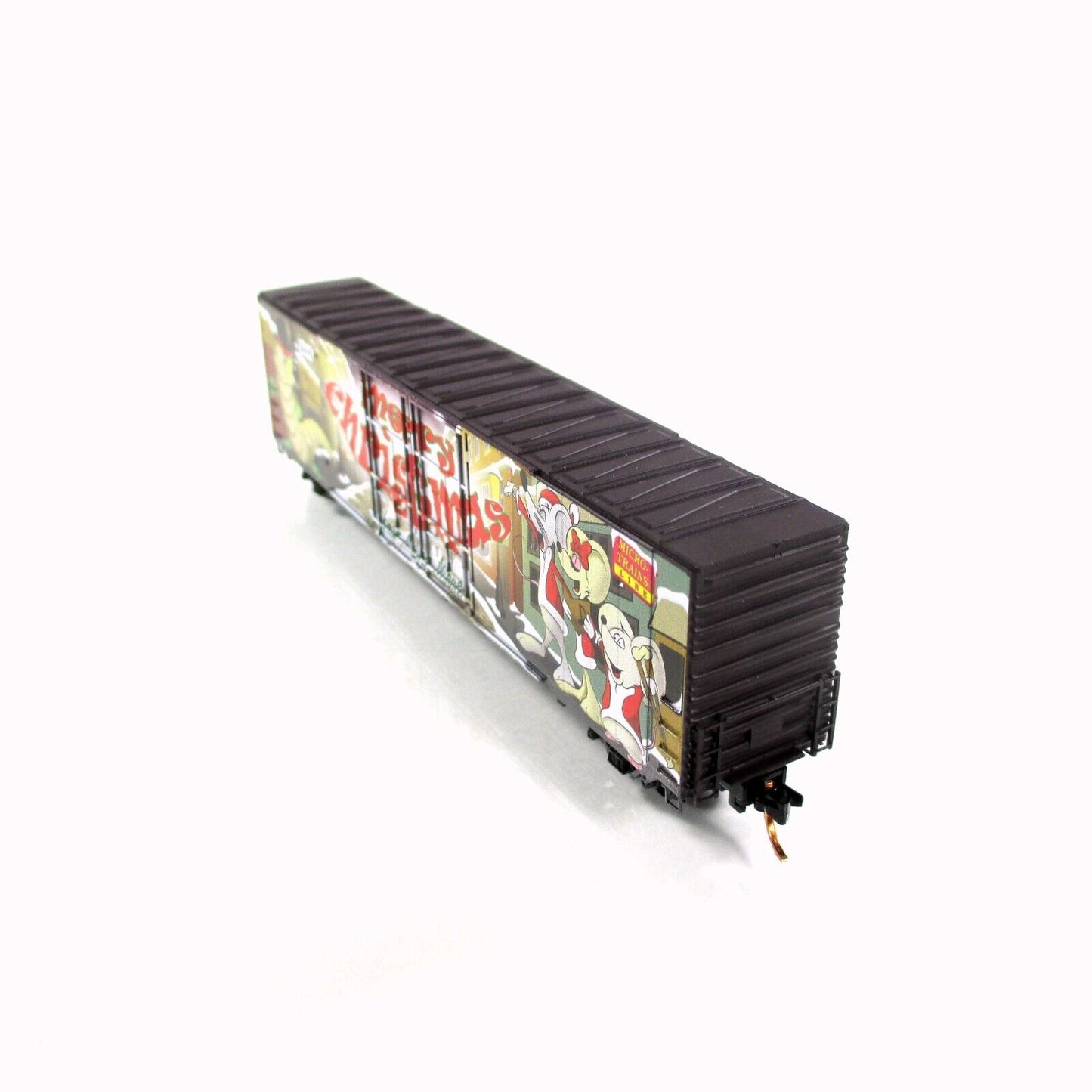 N Scale **MERRY CHRISTMAS 2015** 60' Box Car *BAH HUMBUG* -Micro Trains 10200110