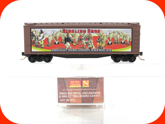 N Scale ***RINGLING CIRCUS*** Billboard Car #11 Box Car -- Micro Trains 04700411