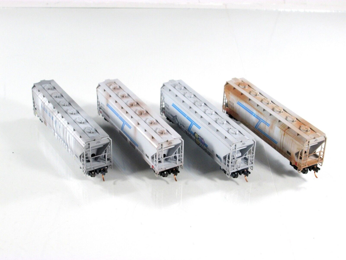 N Scale **ACFX** Weathered & Graffiti Hopper 4-Pack Set - Micro Trains 99305290