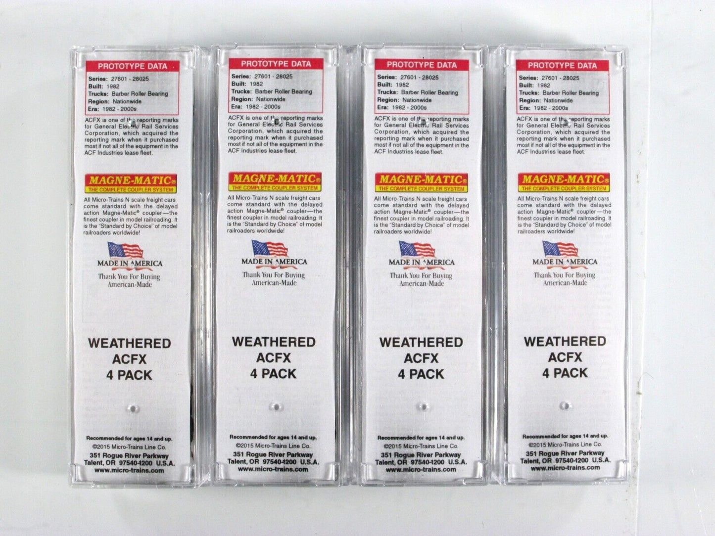 N Scale **ACFX** Weathered & Graffiti Hopper 4-Pack Set - Micro Trains 99305290