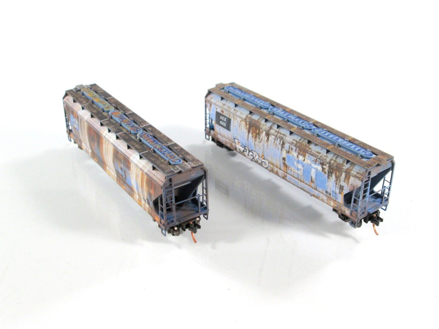 N Scale ***AEX, ex-GT*** Andersons Inc. Weathered Hoppers -Micro Trains 99305500