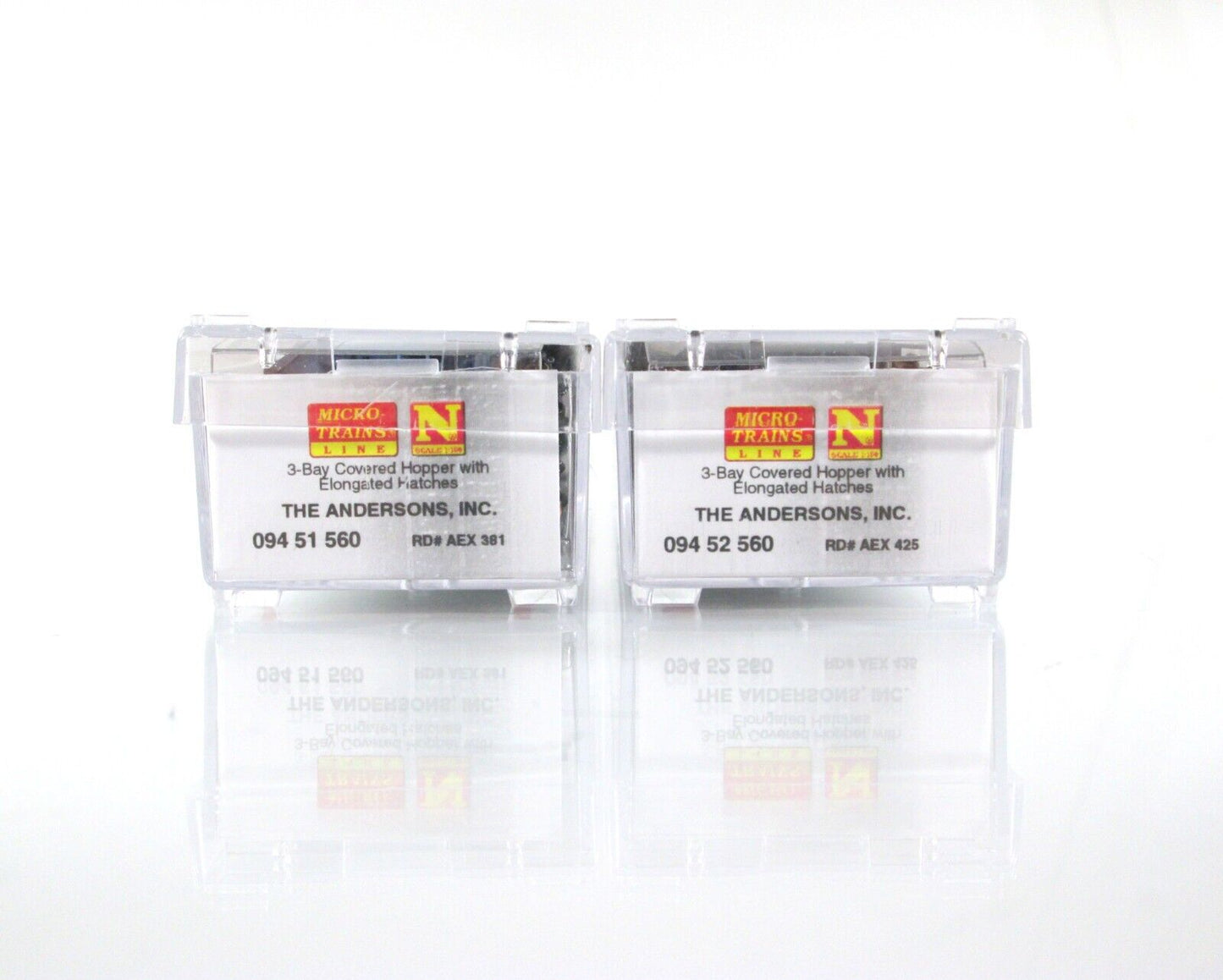 N Scale ***AEX, ex-GT*** Andersons Inc. Weathered Hoppers -Micro Trains 99305500