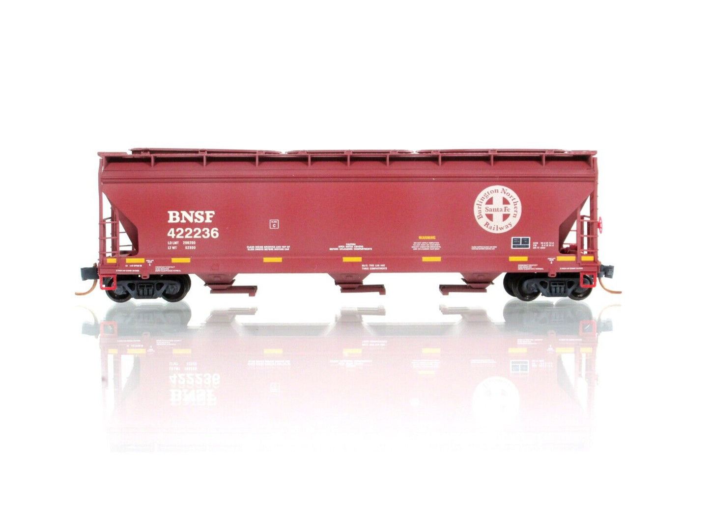 N Scale ***BNSF***  Monster 2  Graffiti Hopper - #422236 - Micro Trains 09444440