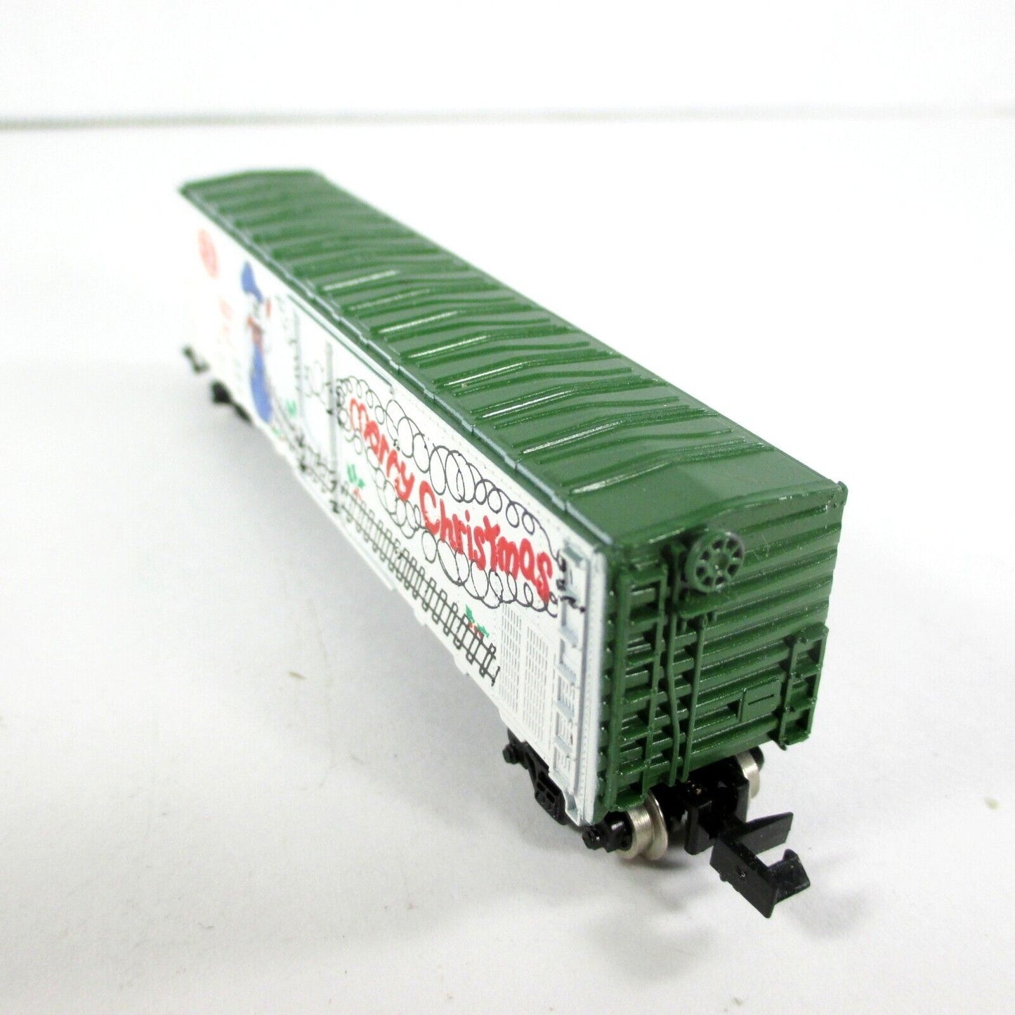 N Scale MERRY CHRISTMAS 50' Single Door Steel Box Car XMAS 1977 - Con-Cor CN77XM