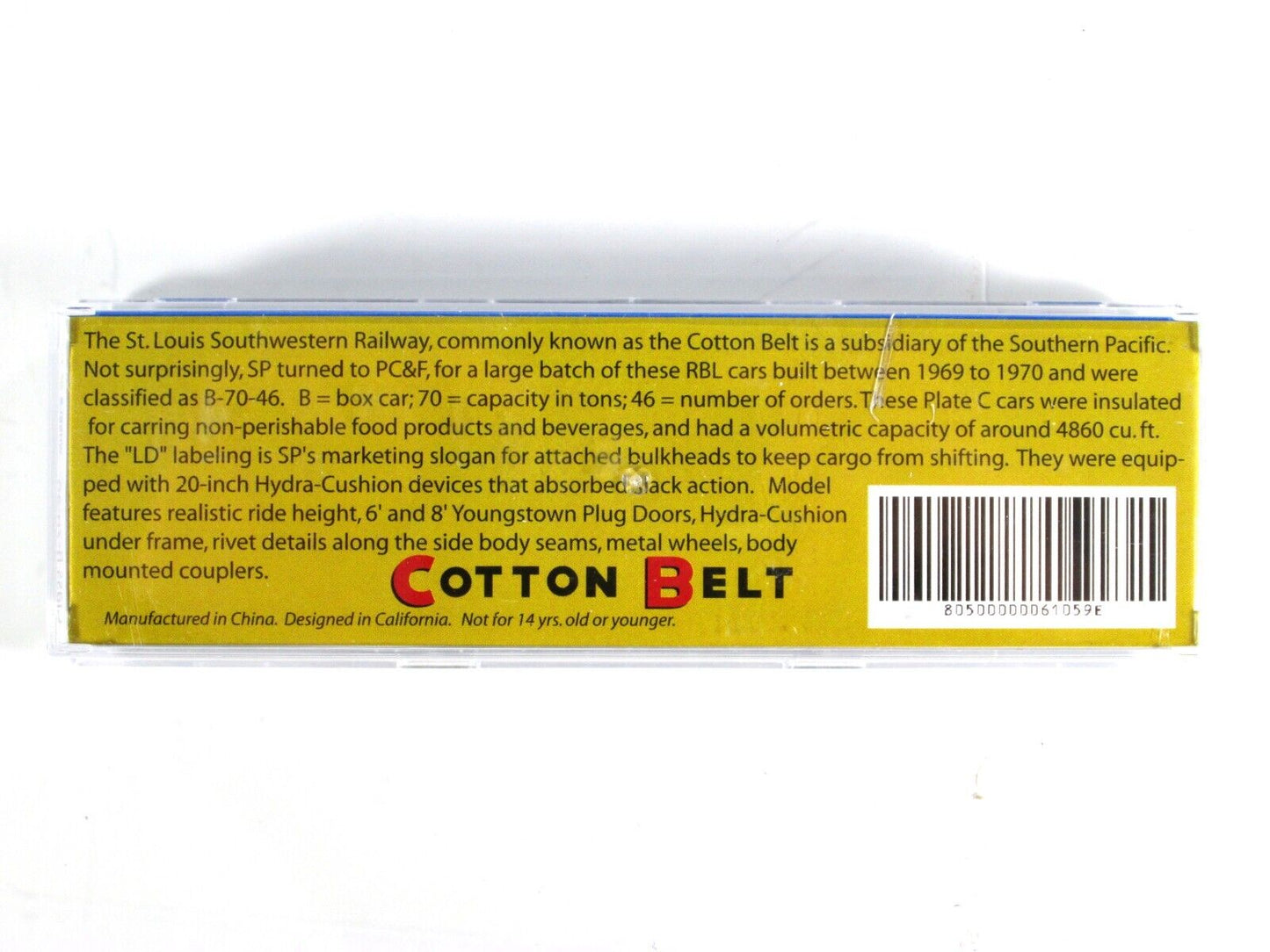 N Scale *COTTON BELT* 50' Insulated Cushion Box Car 8-Set - WHEELS of TIME *RARE