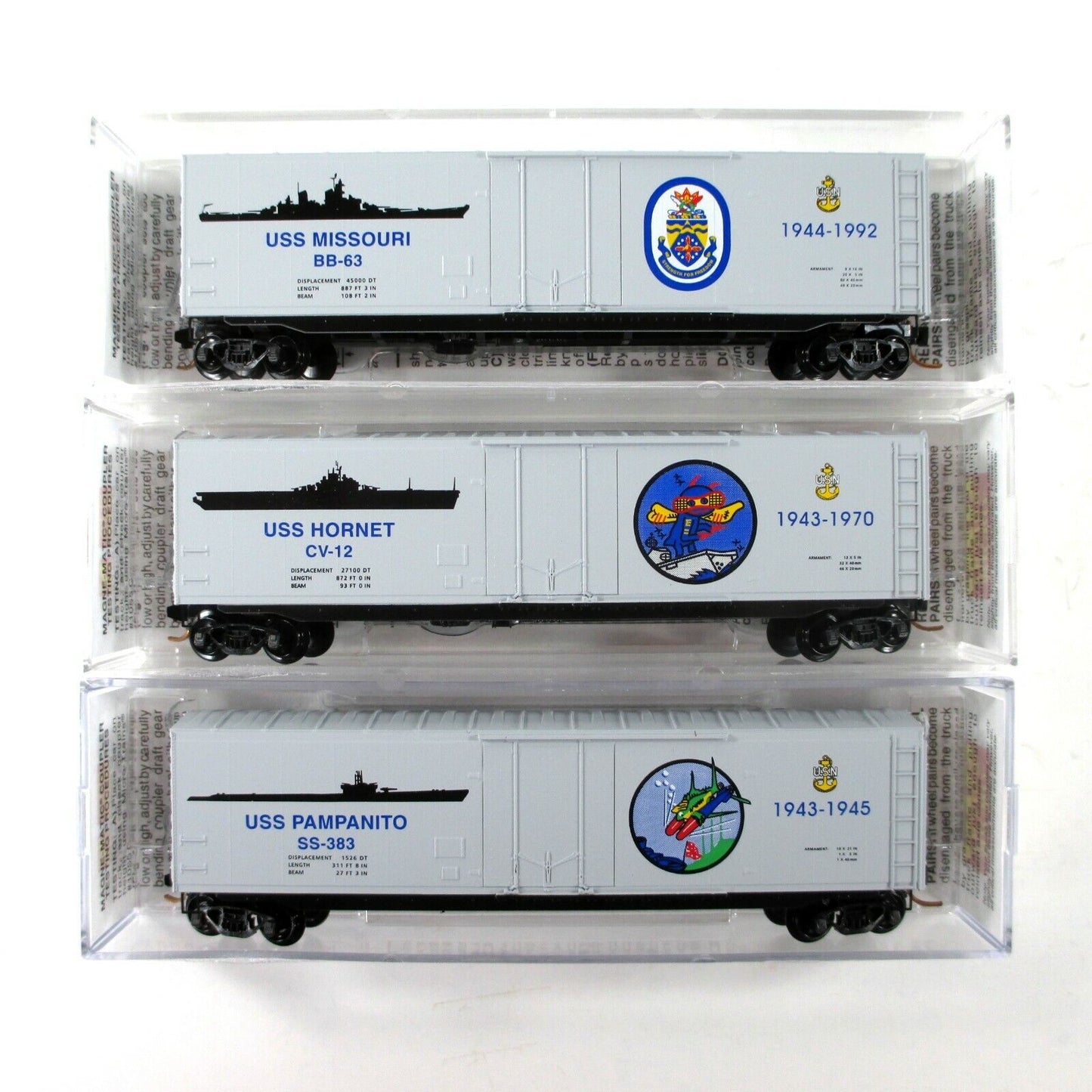 N Scale United States NAVY Ships Complete 12 Box Car Set - Micro Trains 03800400