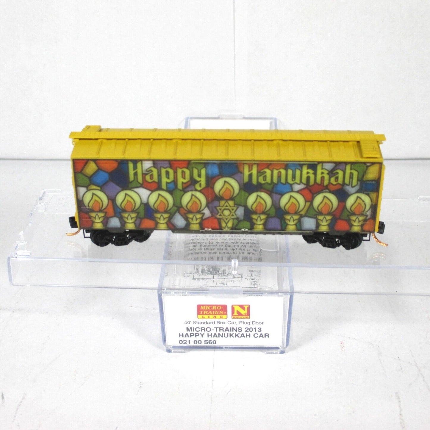 N Scale ***HAPPY HANUKKAH*** 40' Holiday Box Car - Micro Trains 02100560 ***RARE