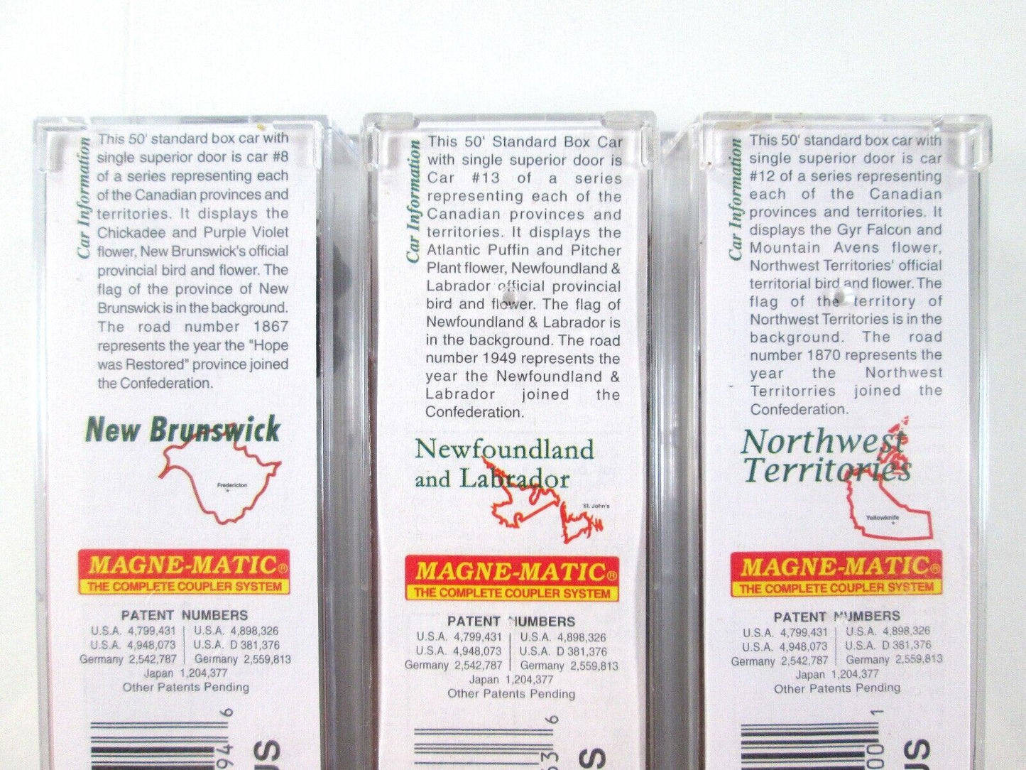 N Scale **CANADIAN 13 PROVINCE & TERRITORY** Full Box Car Set - Micro Trains