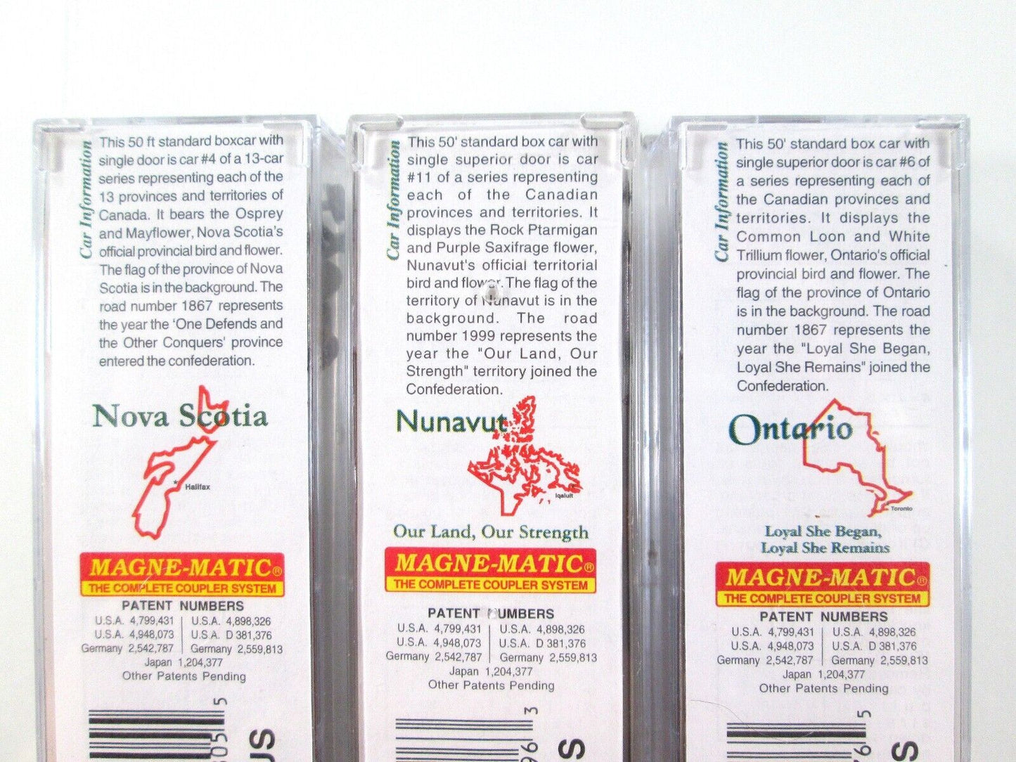 N Scale **CANADIAN 13 PROVINCE & TERRITORY** Full Box Car Set - Micro Trains