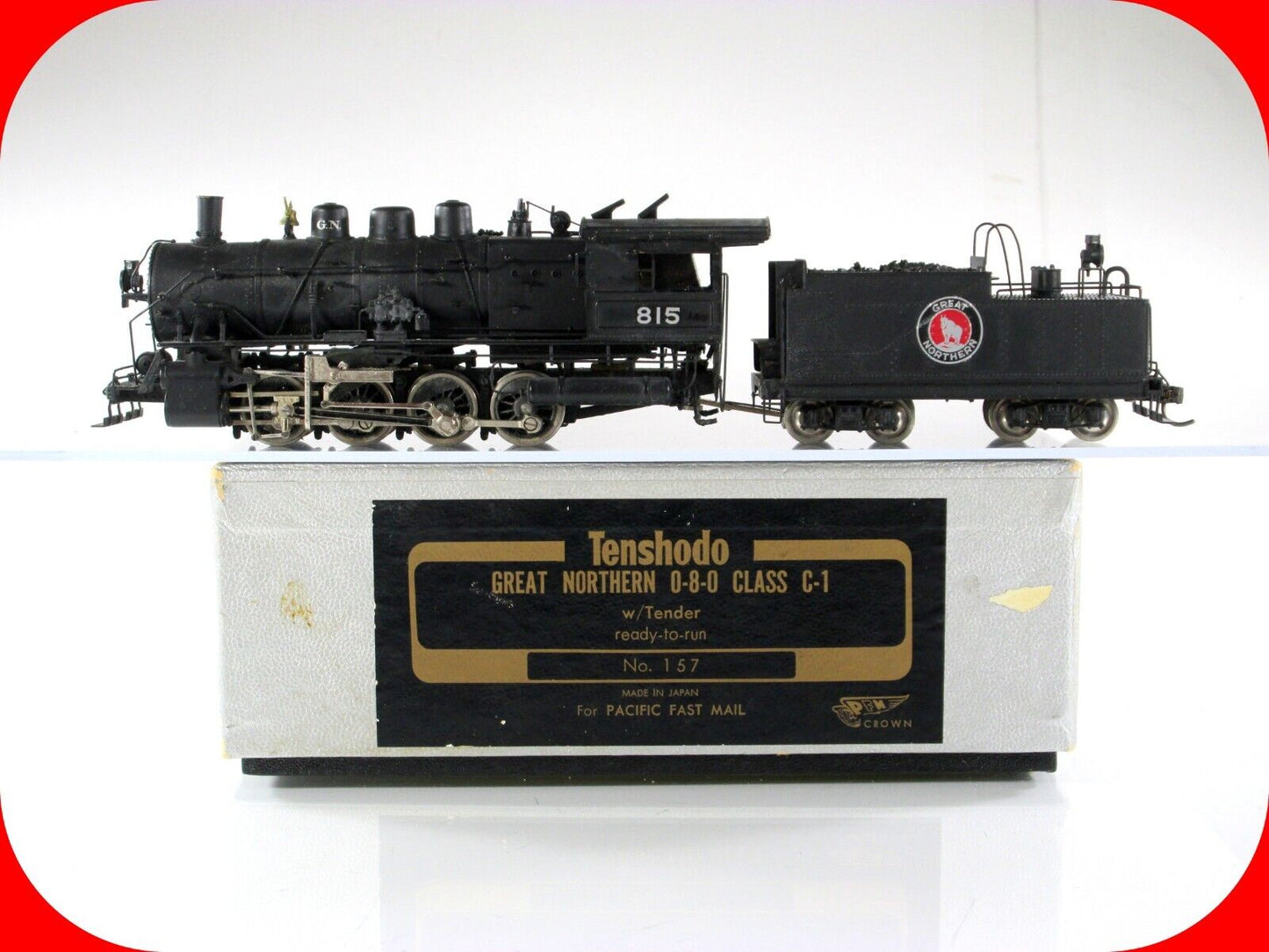 HO Scale BRASS Great Northern 0-8-0 Class C-1 Steamer, GN 815 -Tenshodo *Project