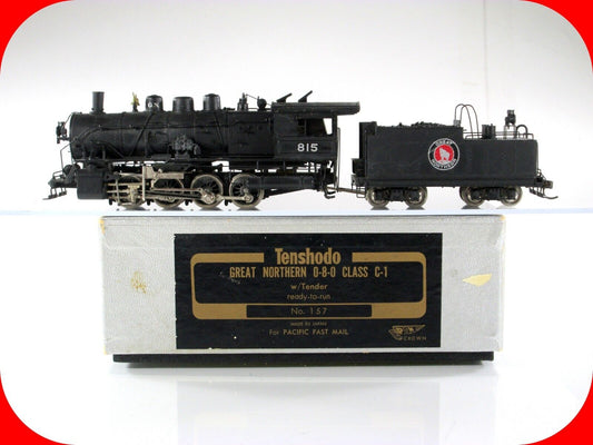HO Scale BRASS Great Northern 0-8-0 Class C-1 Steamer, GN 815 -Tenshodo *Project