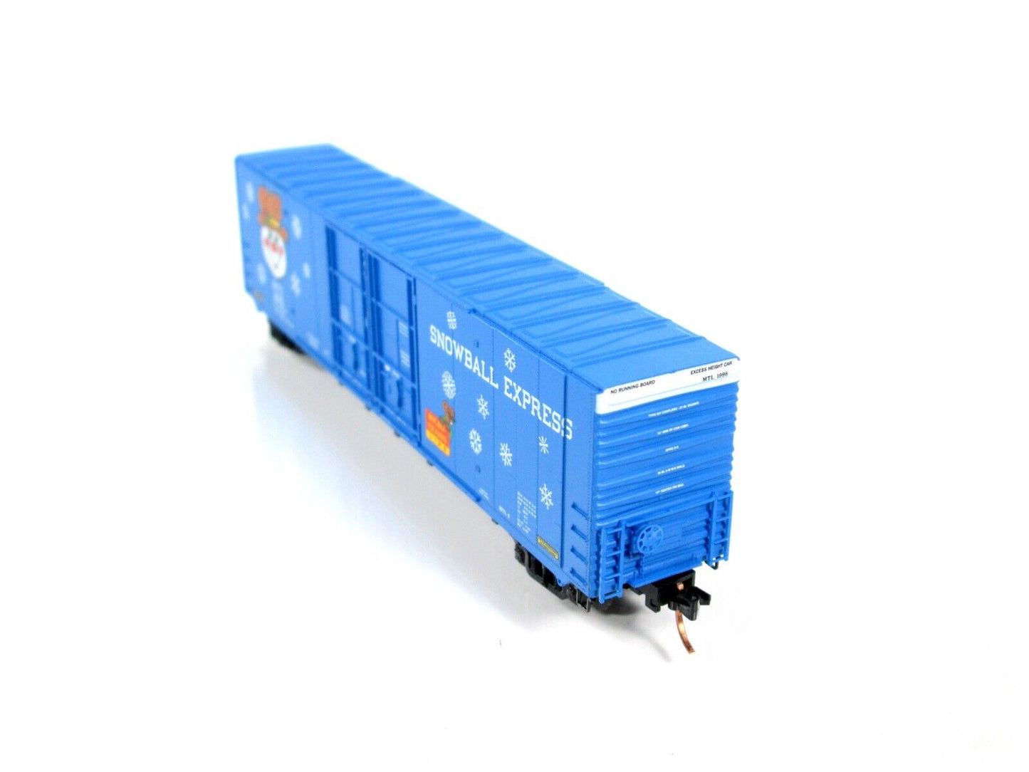 N Scale ***SNOWBALL EXPRESS*** 60' CHRISTMAS Box Car 1998 -- Micro Trains 102060