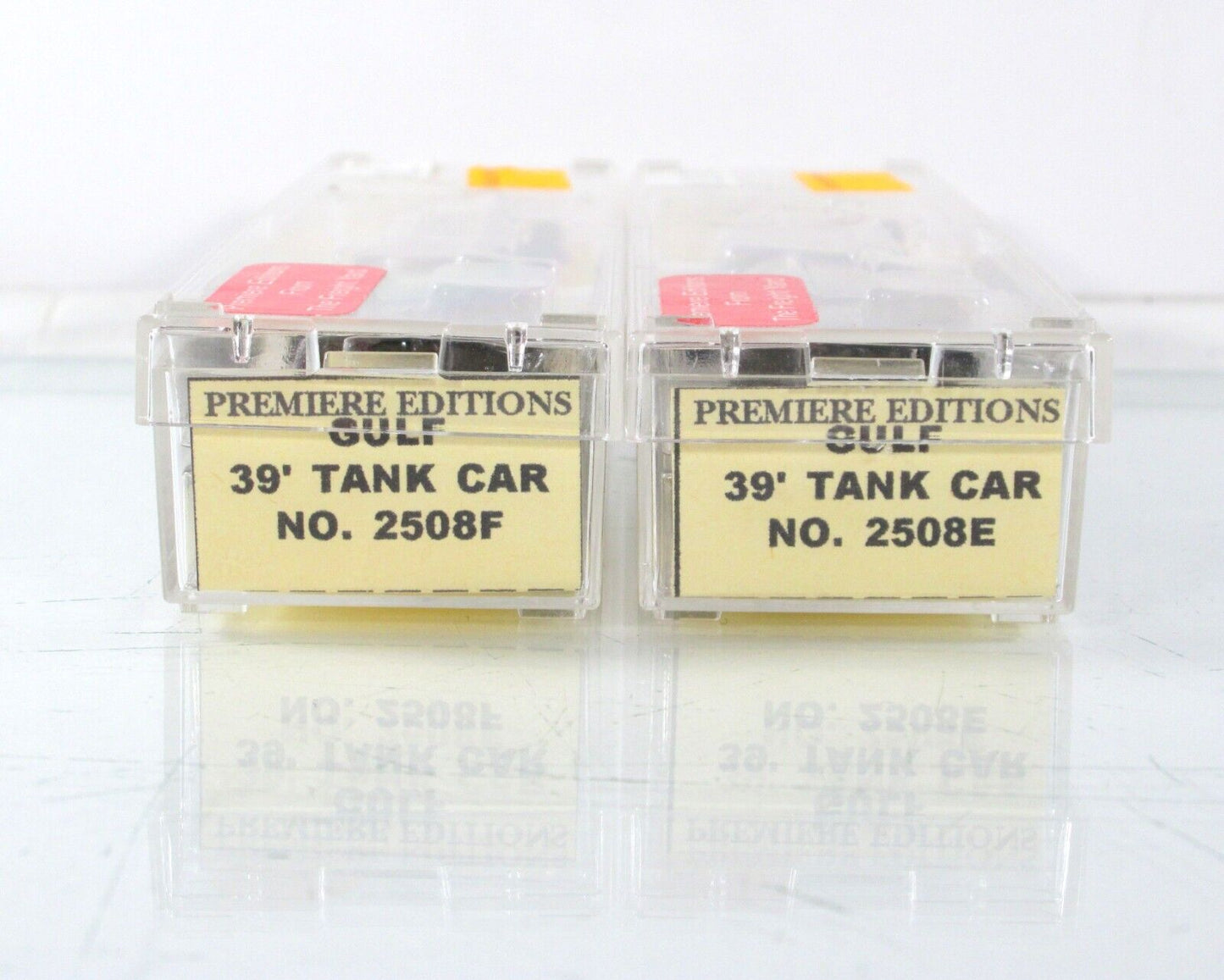 N Scale ***GULF*** 39' Single Dome Tank Set - Premiere Editions, MTL 2508 **RARE
