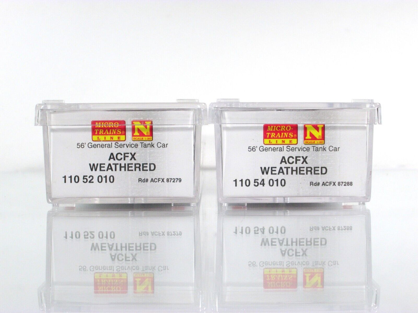 N Scale **ACFX** Weathered & Graffiti 56' Tank 2-Car Set - Micro Trains 99305060