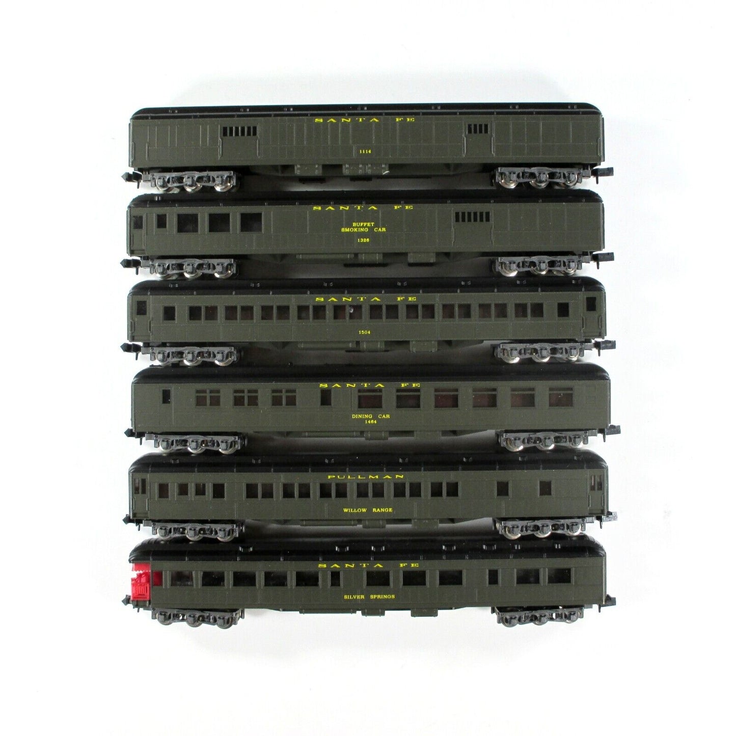 N Scale ****Santa Fe**** Heavyweight Passenger Car 6-Pack Set --- Con-Cor 570001