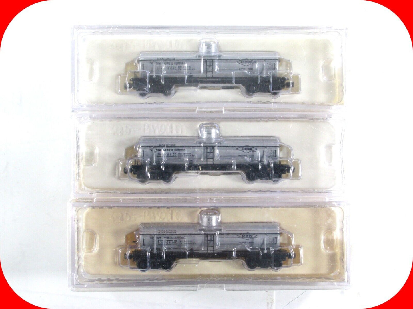N Scale *DOW CHEMICAL* Single Dome Tank Car 3-Pack Set -Intermountain / BLW 1112