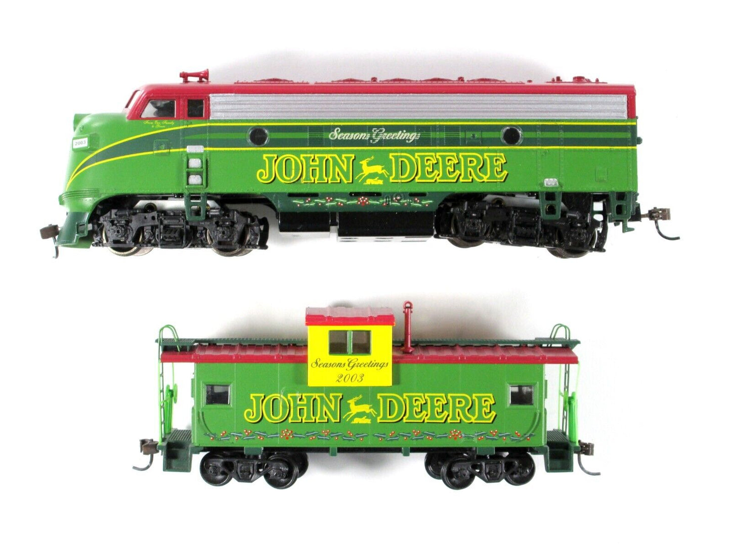 HO Scale ***JOHN DEERE*** Christmas Set - Athearn ***VERY RARE***