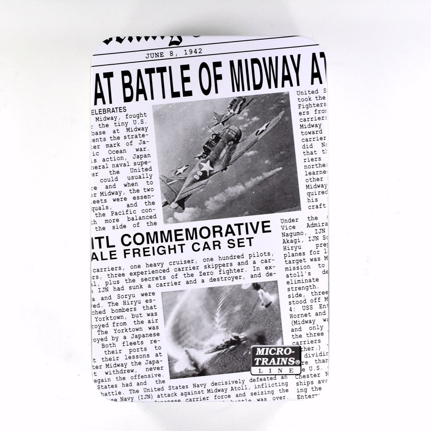 N Scale ***BATTLE of MIDWAY*** WWII Aircraft Carrier 7-Box Car Set -Micro Trains